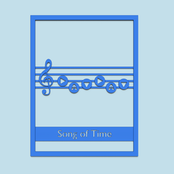 l.png STL file Zelda Songs Panel A12 - Decoration - Song of Time・3D print object to download