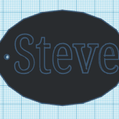 Steve.png Fichier STL Nom du porte-clés Steve・Design pour impression 3D à télécharger