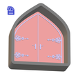 STL00912-2.png 1pc Fairy Princess Castle Door Bath Bomb Mold