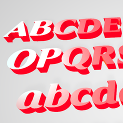 Screenshot_4.png STL file COCA COLA font alphabet letter・Design to download and 3D print