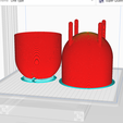 printing.png pot with legs, planter with 4 legs