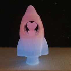 itsrocketinpocket hidden payload Rocket Keychain - Heart