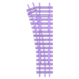 0 Abzweigung 0-0e code 143 .stl 0-0e, Gauge 0-0n30, 1/45 three-rail track, threading out