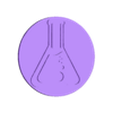 Erlenmeyer Flask, Circle Coaster, Profile Outwards, Mihovec Design.stl Erlenmeyer Flask Coaster (Coaster for Drinks)