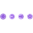 orbit_celestial_set.stl Fidget spinner multisensoriale con ingranaggi planetari ORBIT. Giocattolo OpenSCAD parametrico stampato in loco con numeri in braille, cappucci celesti tattili e feedback acustico
