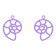 Orecchini5.stl Fichier STL Boucles d'oreilles en ammonite・Objet pour impression 3D à télécharger