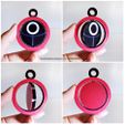 SQUID-GAME-KEYCHAIN-3D-08.jpg ○△□ Squid Game Soldier Geometry Mask turning keychain