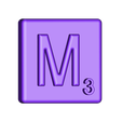 Single_Extruded_M.STL Fichier STL gratuit Pièces et support SCRABBBLE・Modèle imprimable en 3D à télécharger