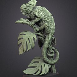 cham.jpg Archivo 3D Camaleón velado・Objeto imprimible en 3D para descargar