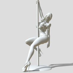 1-8.jpg STL-Datei Tänzerin Frau bekleidet Variante・3D-druckbare Vorlage zum herunterladen