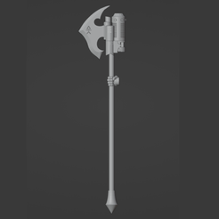 halberd-1.png Archivo STL gratis Xenos Alabarda / Hacha variante・Plan para descargar y imprimir en 3D