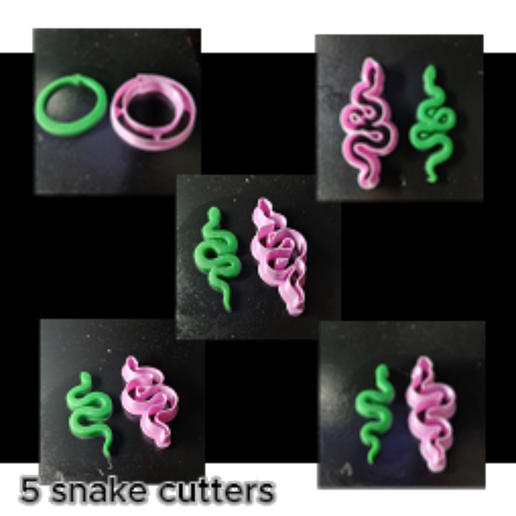 Snake cutter collection Polymer Clay Cutter | simple | STL file for 3D printing
