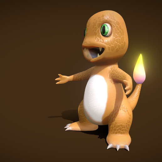 🐉 Charmander Pokemon・ STL File for ・Cults
