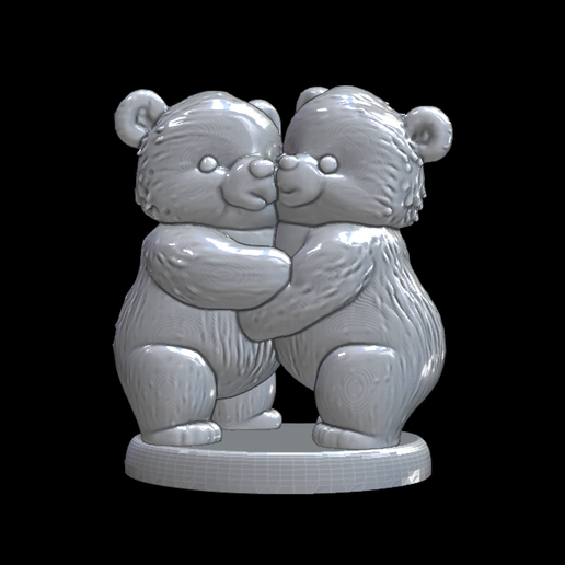 ❤️‍🔥 Bears in Love I276 Gift Bust Figure Unique