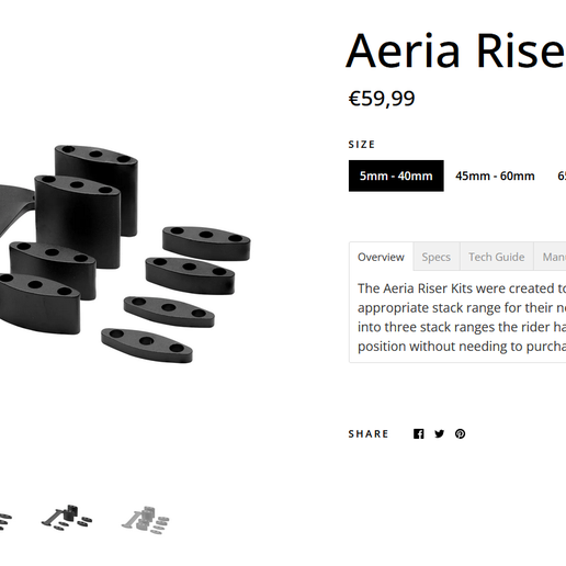 🏎️ Time trial/triathlon spacers Aeria Riser Kit bar・ STL File for ・Cults