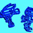 Sonic-Amy.jpg Sonic and Amy Rose cookie cutter - cutting