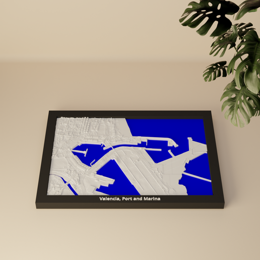Valencia, Port and Marina, Spain - 3D Miniature