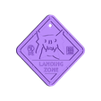 LandingZone_Plaque_3DKitbash_2__1_.stl #QuinSaga: Monster Landing Zone Plaque - via 3DKToys.com