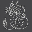 Simple-japanese-dragon.png Simple Japanese Dragon Wall Art