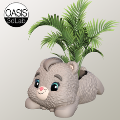 CB1.png STL file CARE BEAR FLOWER POT / VASE /CONTAINER・Model to download and 3D print