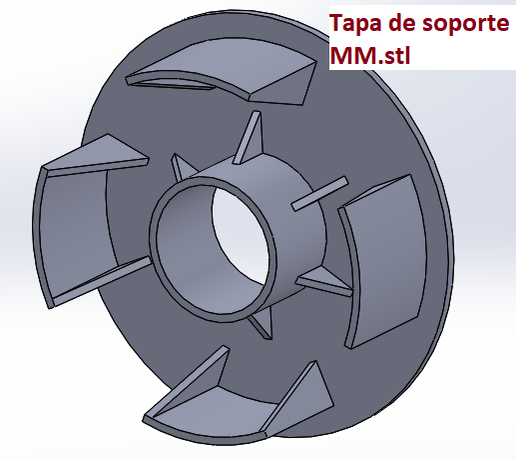 Tapa del soporte.png Держатель катушки нити creality ender 3 - ДИАМЕТР 73 мм или более с подшипником