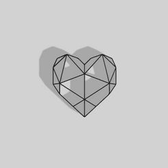 Geometric-Heart-Drawing.jpg Geometric Drawn Heart Decoration - 2D Art