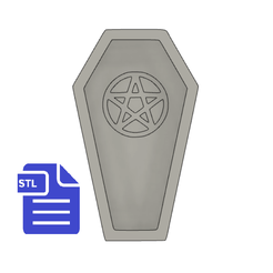 STL00256.png 1pc Pentacle Coffin Bath Bomb Mold