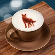Tasse-Schaeferhund_Stehend.jpg Stencil for latte or cappuccino, motif: shepherd dog