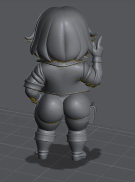 👾 Thicc Chibi Hazard・ STL File for 3D printing・Cults