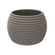 Special_horizontal_line_Spherical_pot_Bowl.1395.jpg FINNED SPHERICAL VASE - POT - PENCIL HOLDER OR PLANTER