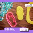STL_of_flipflop_Cookie_Cutter_digicuts3d.jpg Flip Flop COOKIE CUTTER - SUMMER TROPICAL COOKIE CUTTER STL FILE
