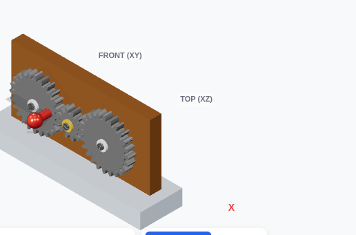 Customizable Gear Ratio 2:1:2 Hand-Crank Souvenir (24T/12T/24T) - Untested Design 3D model by TrueGeometry