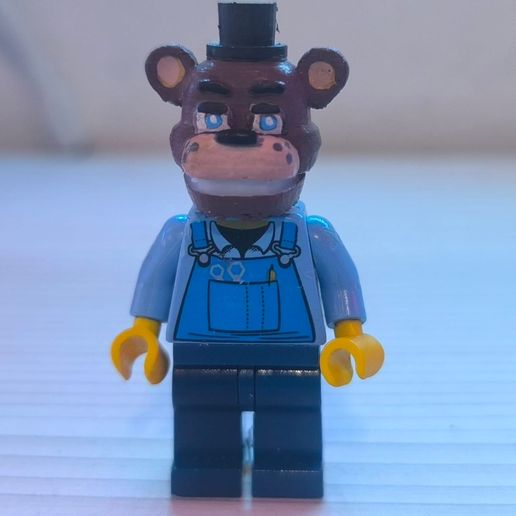 🧱 fnaf freddy v2 brick minifigure・ STL File for 3D printing・Cults