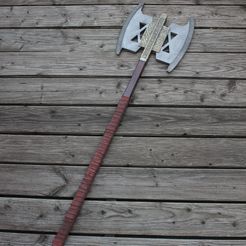 IMG_3733.JPG STL file Gimli´s two-handed axe from LOTR・3D printing model to download