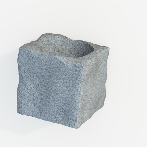 Blumentopf-s4.png Flower pot or pen holder, granite paving stone