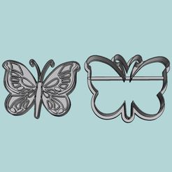 Mariposa.jpg Файл STL Резак для бабочек 86 мм. Фреза и уплотнение・Модель для загрузки и 3D печати