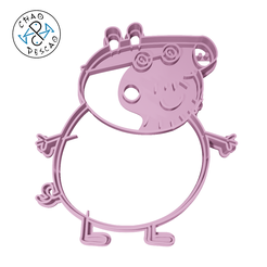Peppa_Pig_Padre_Cuerpo_Entero-v1.png Daddy Pig - Peppa Pig - Cookie Cutter - Fondant