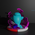 Wobbuffet3.png Wynaut and Wobbuffet pokemon 3D print model