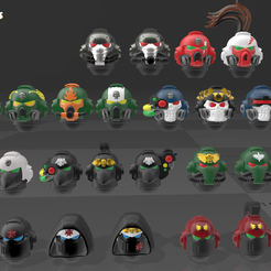 Cutom-1-18-Helmets-1.png Fichier 3D gratuit Casques personnalisés 1-18 - 36 au total・Objet pour imprimante 3D à télécharger