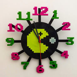 Immagine-2022-03-07-130018.png Archivo STL Reloj Pac-Man NUEVA VERSIÓN・Objeto para impresora 3D para descargar, Alemarano