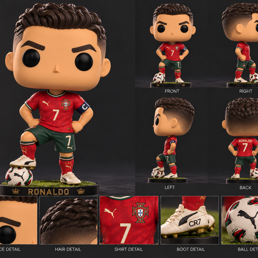 Cristiano Ronaldo – Portugal Football Funko Pop Style 3D Printable Figure
