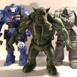 20220427_132651.jpg STL-Datei Semi Posable Orky Boy Lego Jointed Mcfarlane Scale・Modell zum Herunterladen und 3D-Drucken