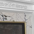 3ddd3.jpg White Fireplace in a classic style. Fireplace in classic style