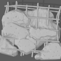 1.png Archivo STL fragmento decorativo muro reforzado 1・Diseño de impresión en 3D para descargar