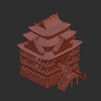 Aoe-render.png The East Asian Castle - Age of Empires 2 - (only on Cults3D) 🏯