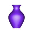 Vase.stl Stylish bulbous vase with spiral pattern
