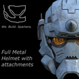close-up.png Full Metal Helmet with attachments 3d print file