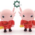 il_fullxfull.5701220792_9sgn.jpg Articulated Lunar New Year Axolotl by Cobotech, Articulated Axolotl , Fidget Toy, Home/Desk Decoration, Unique Gift