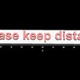 distance.jpg Please keep distance text/stencil/ sign
