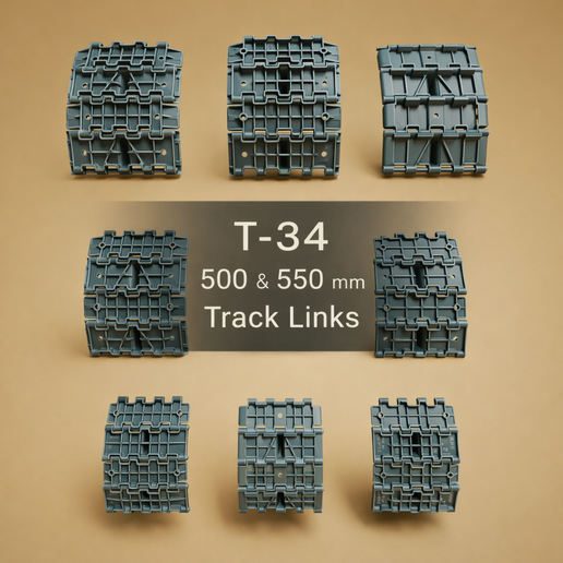 T-34 Track links Pack +  Winter / Ice Cleats Track Links